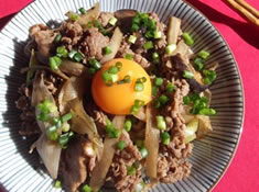 ごぼ牛丼