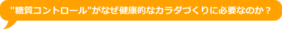 糖質コントロールがなぜ健康的なカラダづくりに必要なのか？