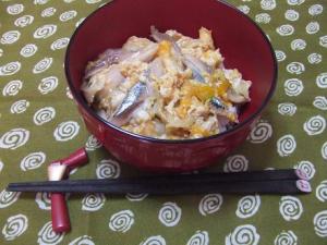 さんまの卵とじ丼