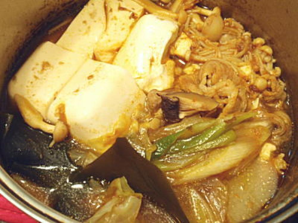 豚肉入り湯豆腐鍋