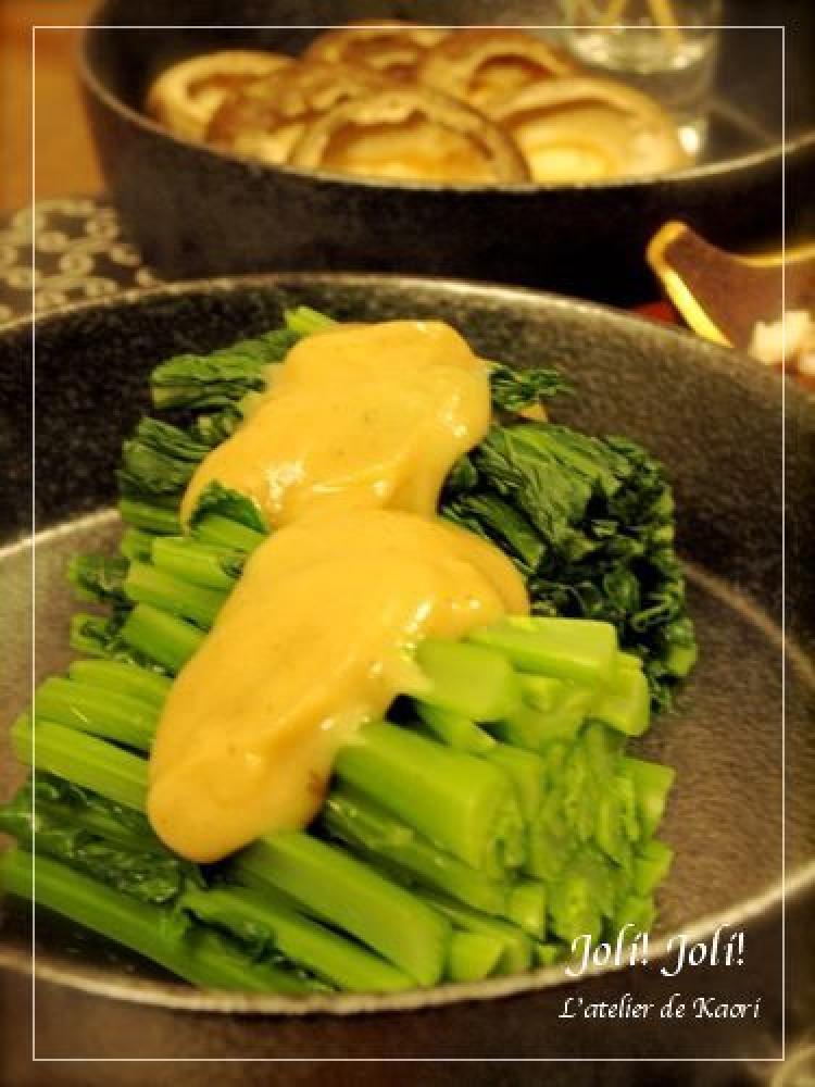 菜の花のからし酢みそ和え