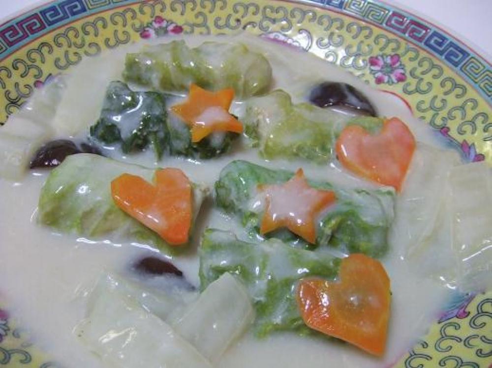 ロール白菜のクリーム煮♪ノンオイル中華
