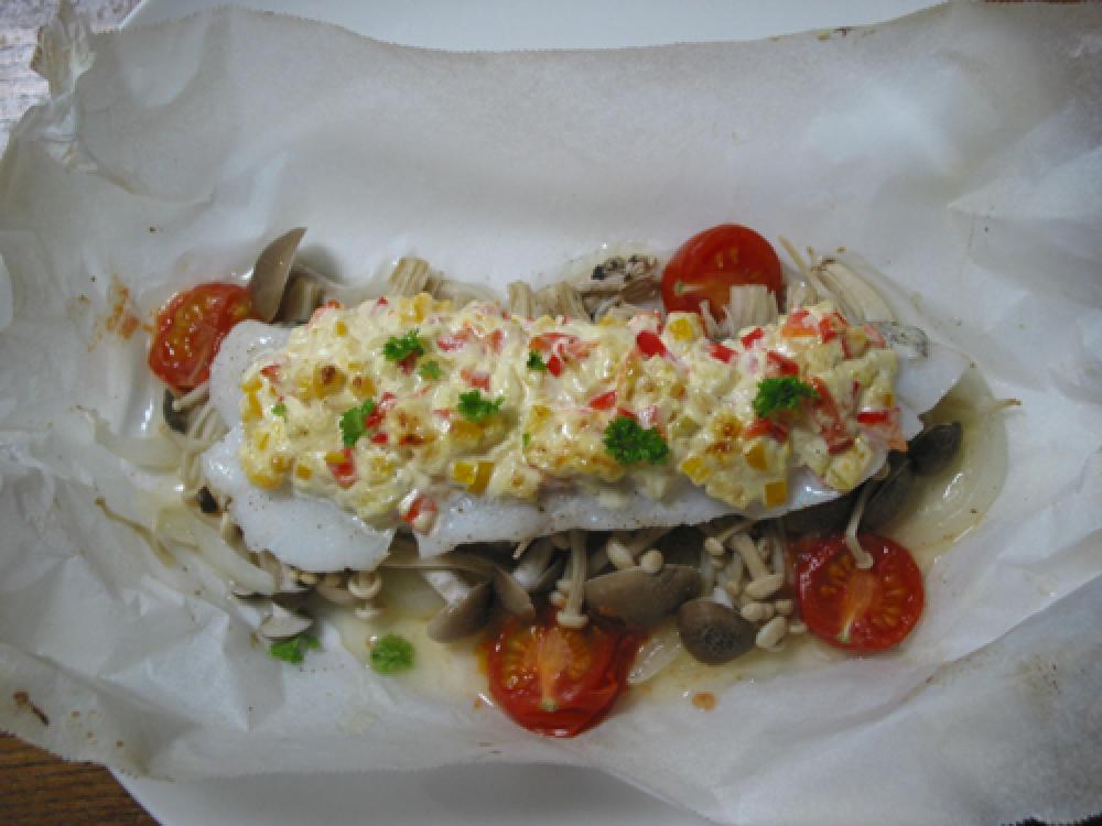 鱈のカラフルタルタル焼き