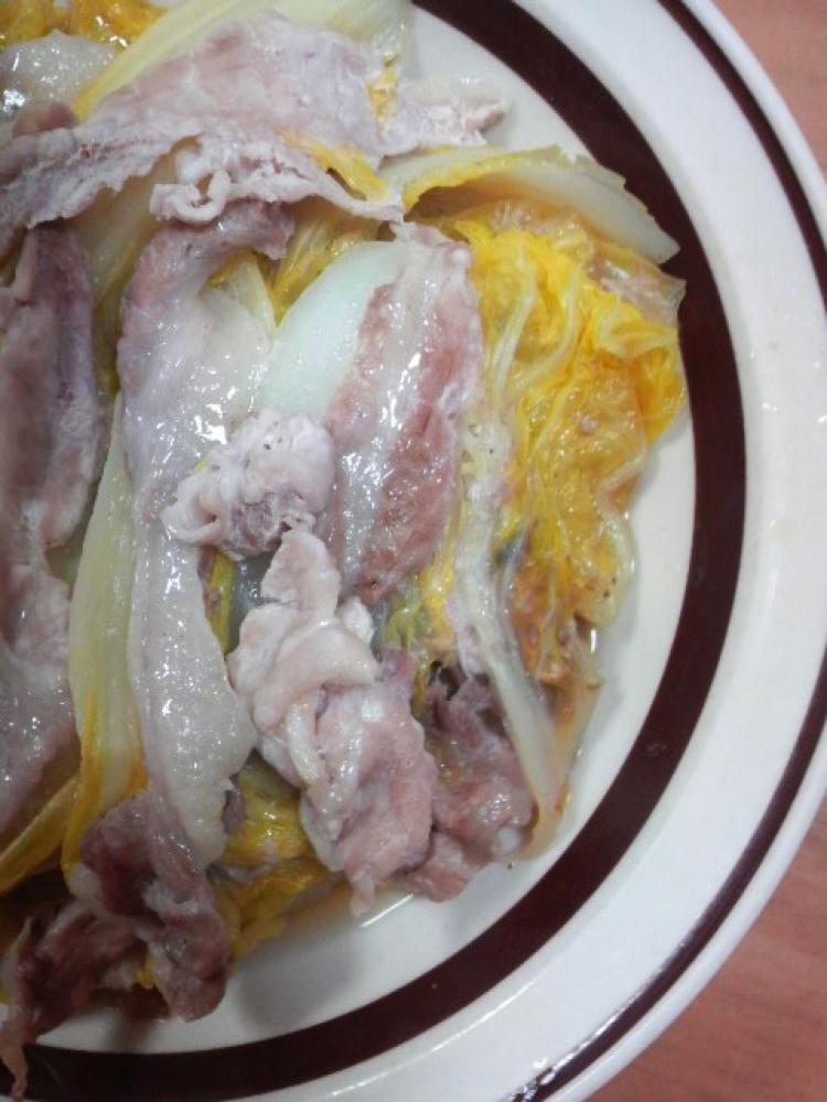 白菜と豚小間の重ね煮