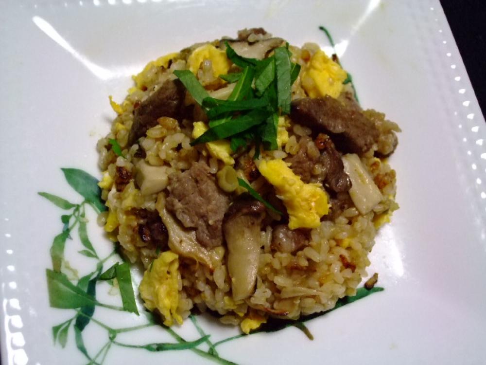 イベリコ豚ときのこのネギポン炒飯